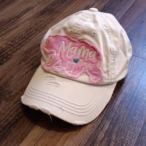 NWOT Mama Bear Velcro Baseball Hat